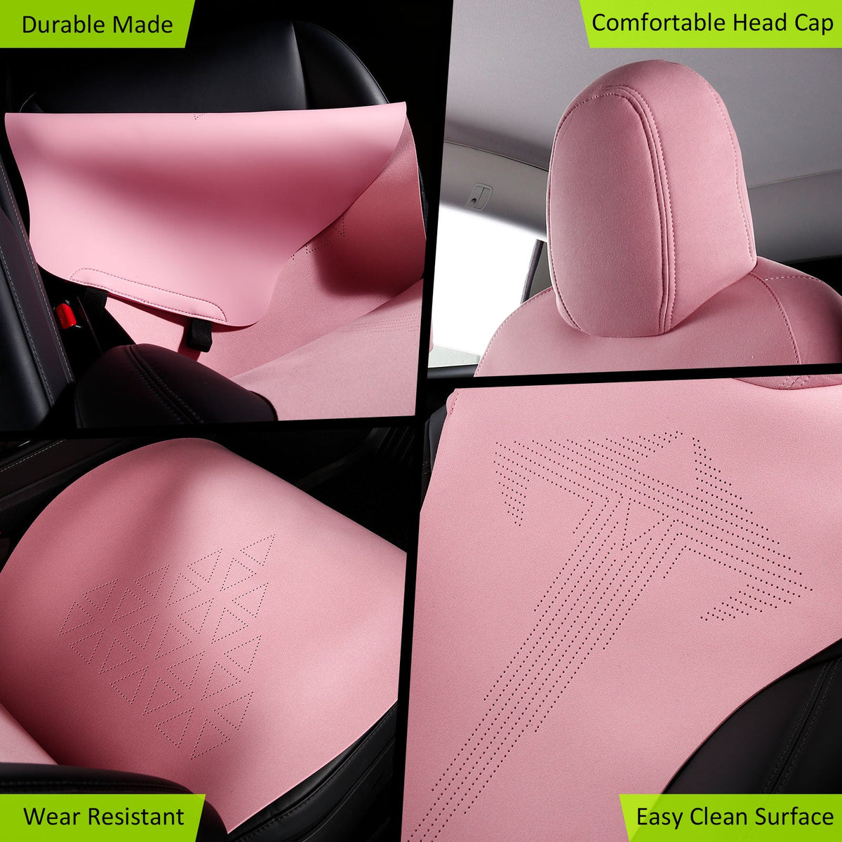 2017-2023 Tesla Model 3 Seat Covers Cushions V1 Suede Leather