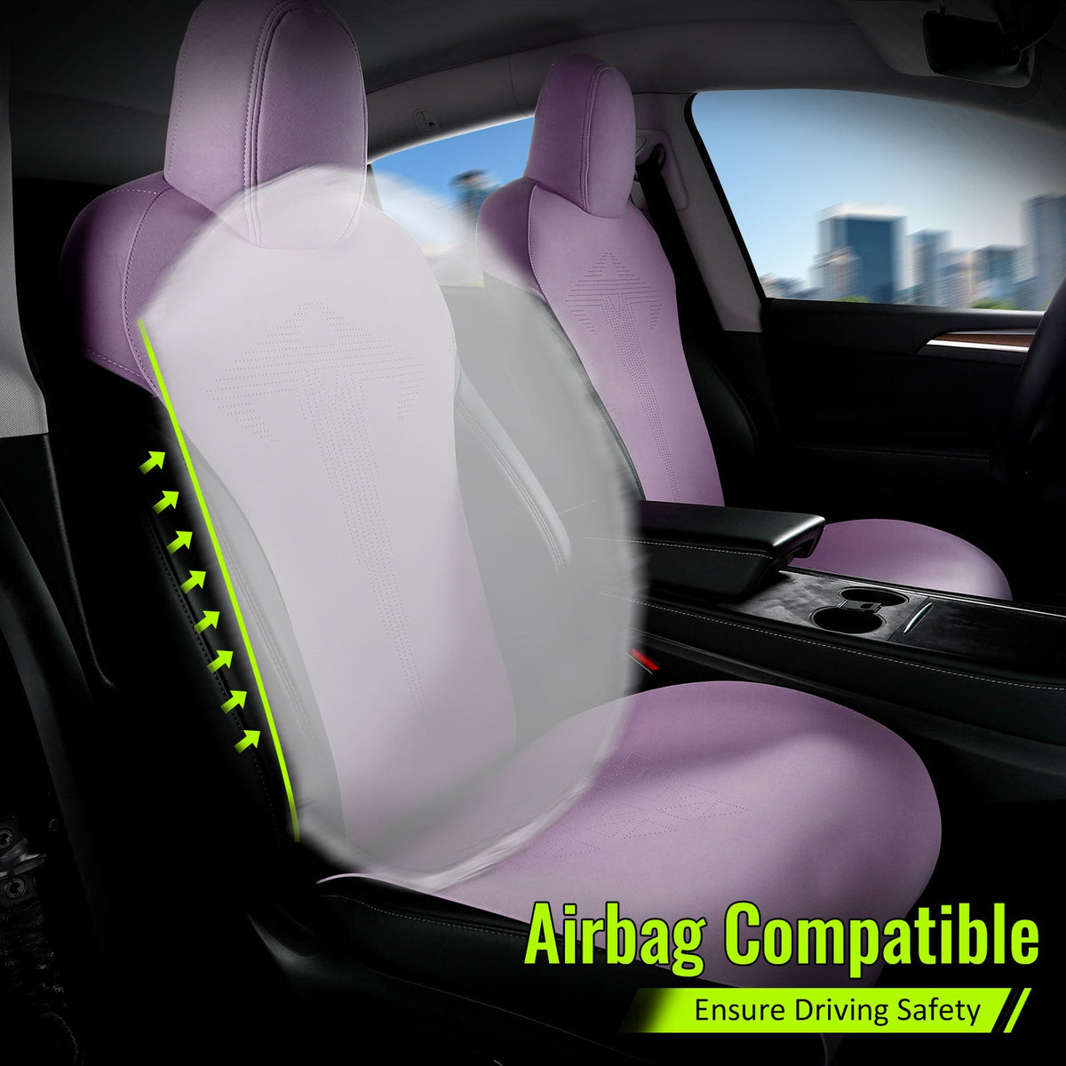 2017-2023 Tesla Model 3 Seat Covers Cushions V1 Suede Leather
