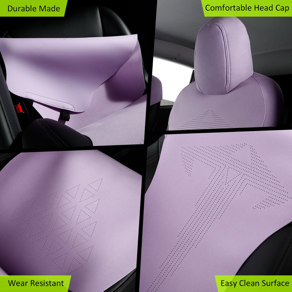 2017-2023 Tesla Model 3 Seat Covers Cushions V1 Suede Leather