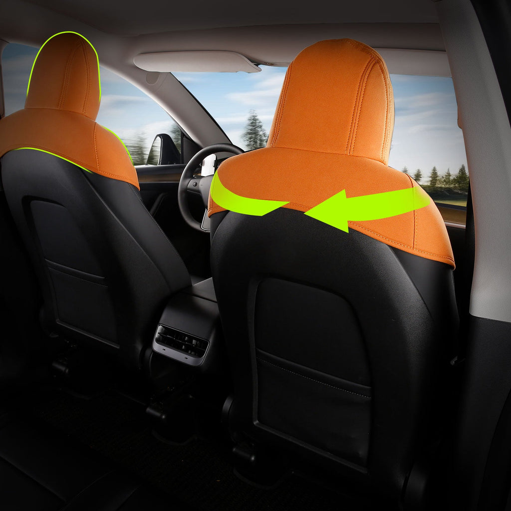 2017-2023 Tesla Model 3 Seat Covers Cushions V2 Suede Leather
