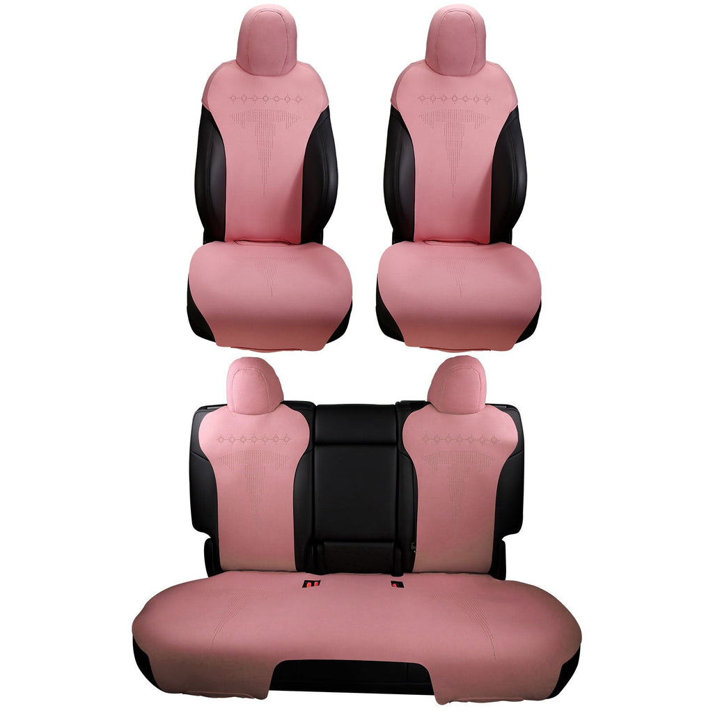 2017-2023 Tesla Model 3 Seat Covers Cushions V2 Suede Leather