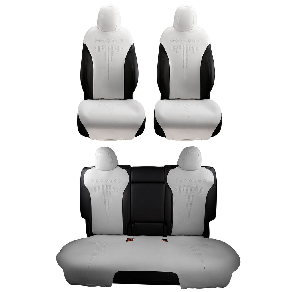 2017-2023 Tesla Model 3 Seat Covers Cushions V2 Suede Leather