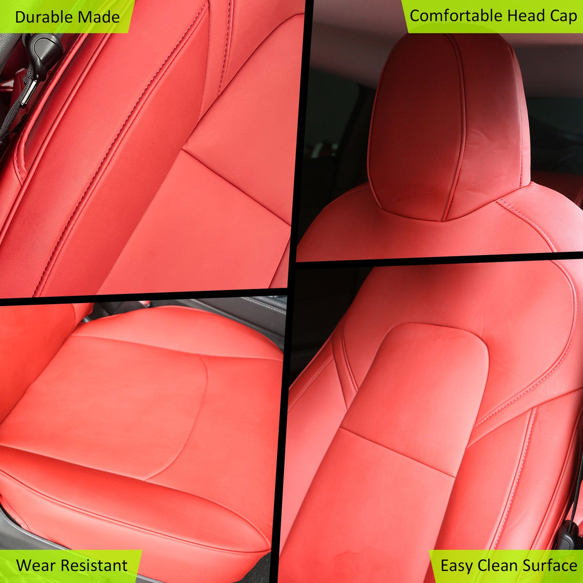 2020-2024 Tesla Model Y Front Rear 5-Seat Seat Covers Leather