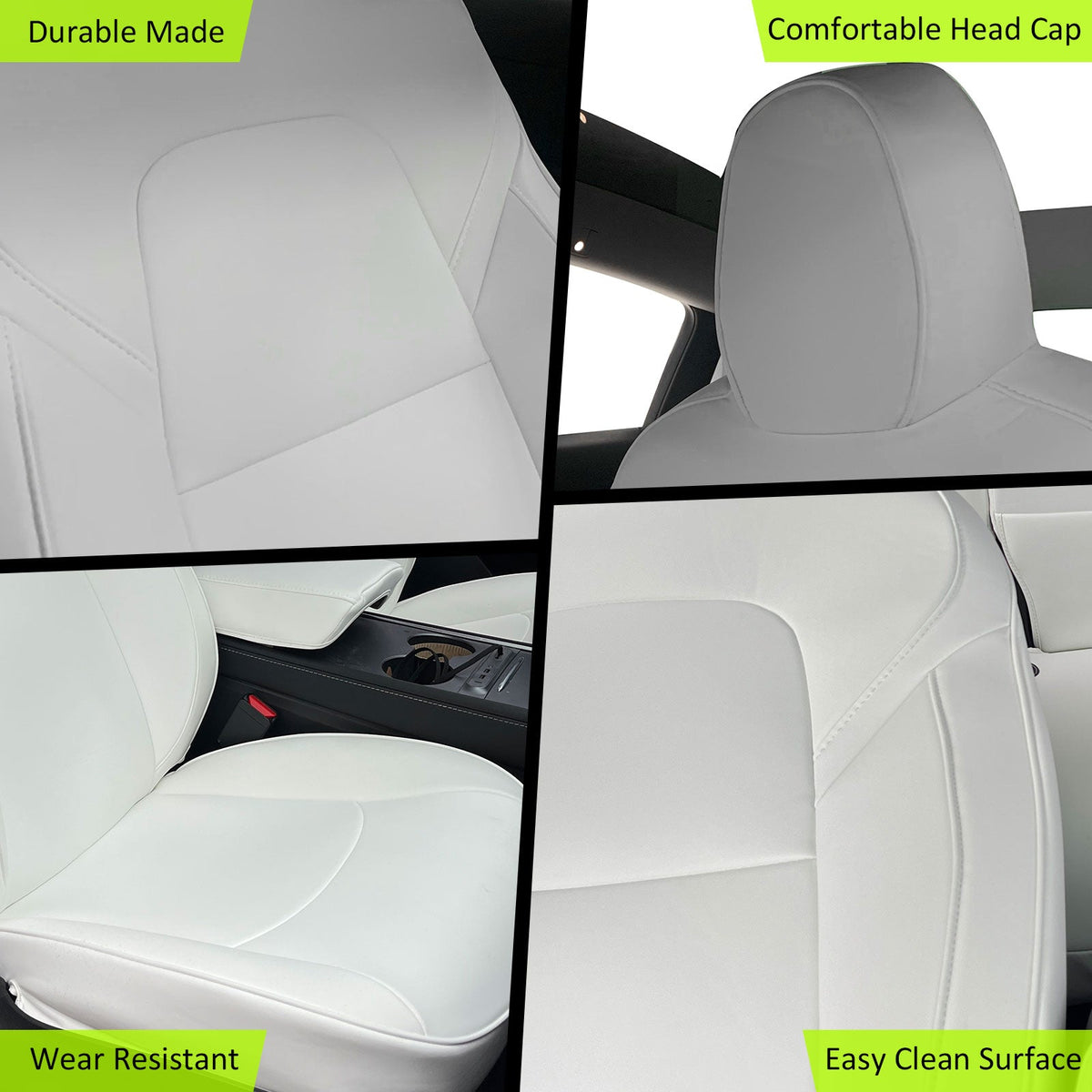 2020-2024 Tesla Model Y Front Rear 5-Seat Seat Covers Leather