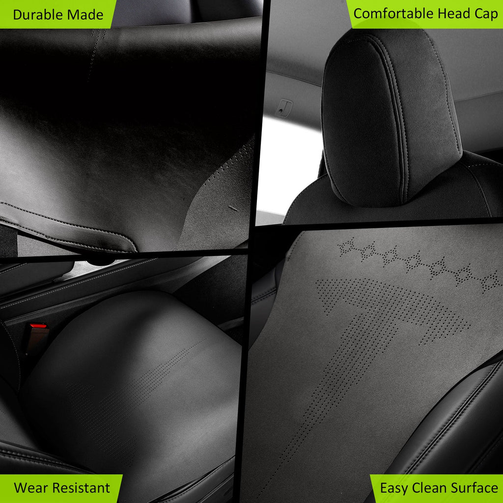 2020-2024 Tesla Model Y Seat Covers Cushions V2 Suede Leather