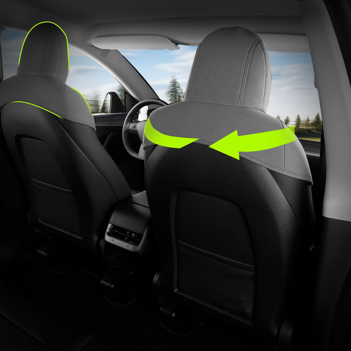 2020-2024 Tesla Model Y Seat Covers Cushions V2 Suede Leather