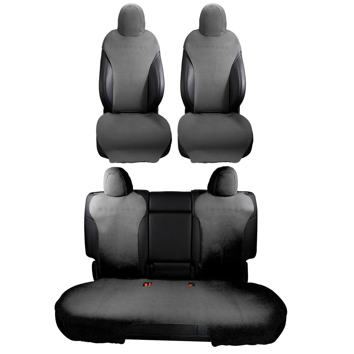 2020-2024 Tesla Model Y Seat Covers Cushions V2 Suede Leather