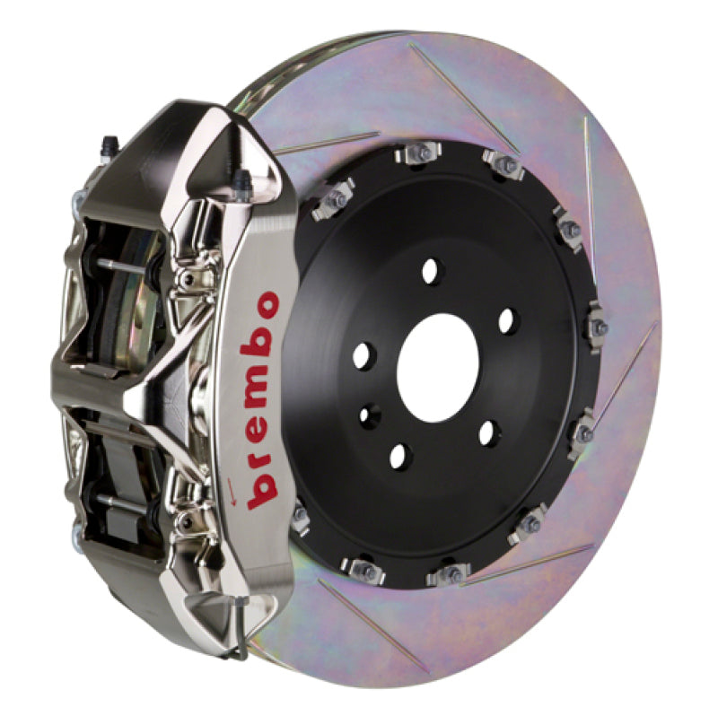 Brembo 10-12 Range Rover Front GTR BBK 6 Piston Billet 405x34 2pc Rotor Slotted Type1 - Nickel 1N2.9519AR