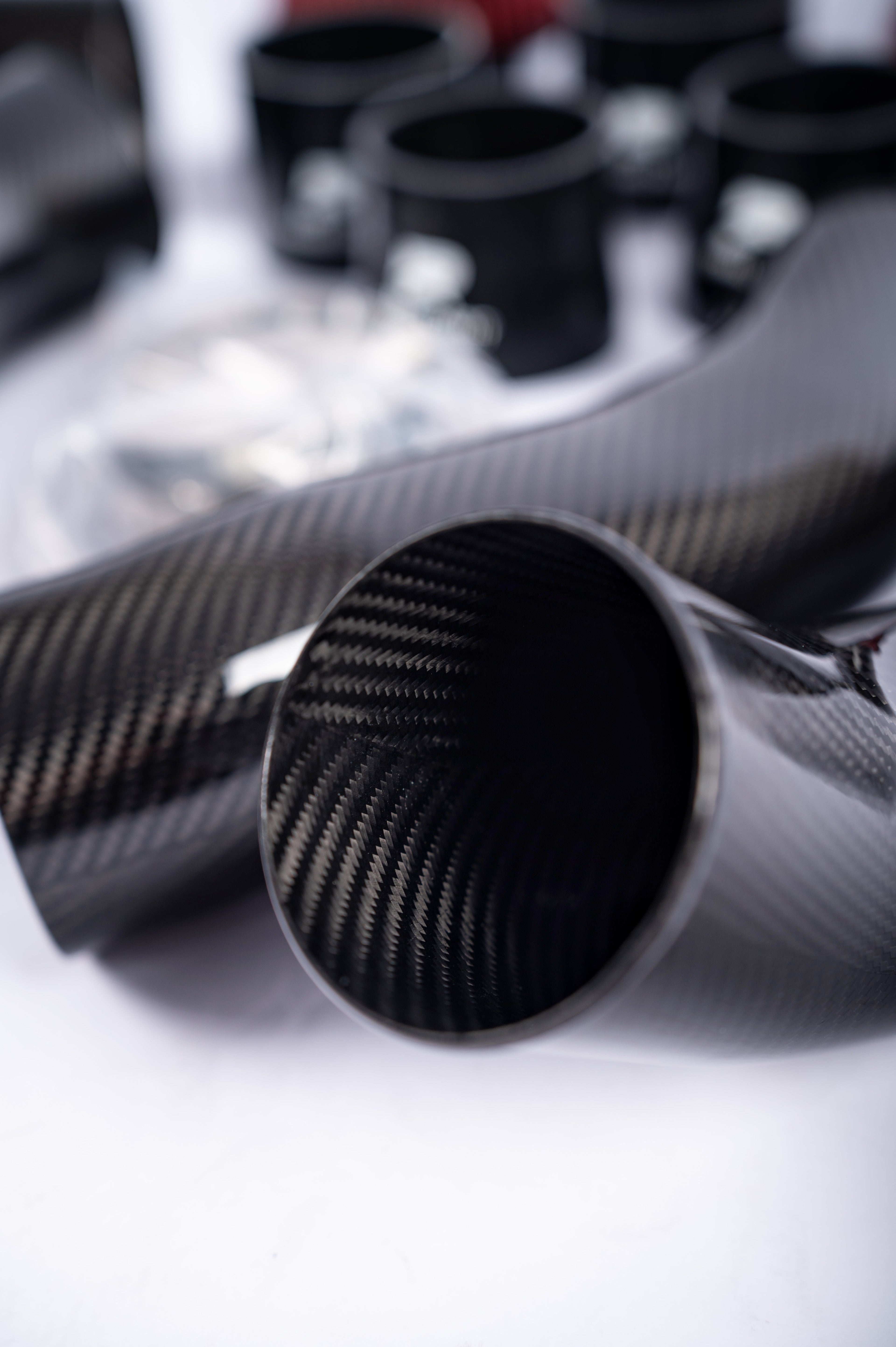 RENNELEMENT G90/G99 M5 3.5” Dry Carbon Fiber Front Mount Intake System