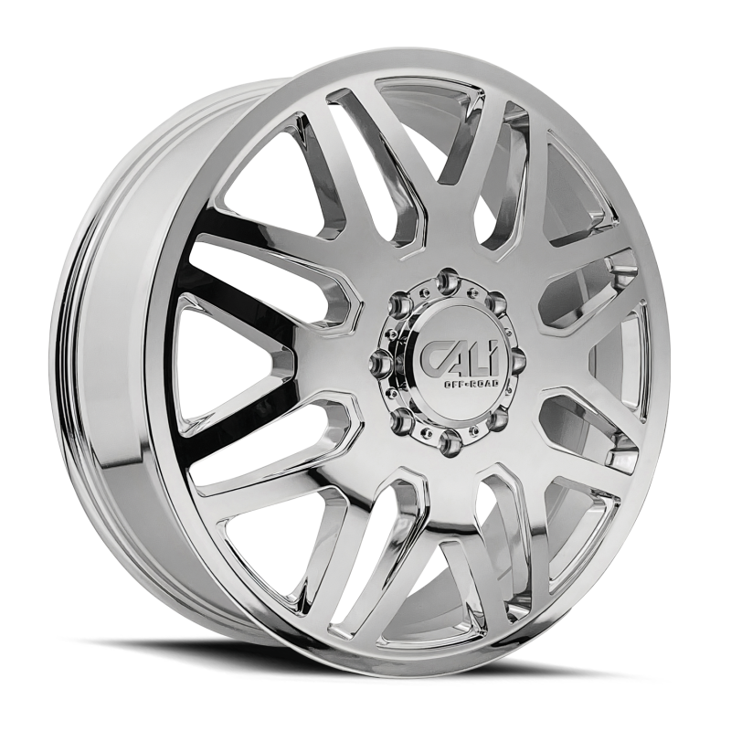 Cali Off-Road 9115D Invader Dually 24x8.25 / 8x165.1 BP / 115mm Offset / 121.3mm Hub Chrome Wheel 9115D-24881CF115
