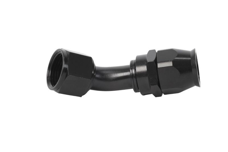 Aeromotive PTFE Hose End - AN-12 - 45 Deg - Black Anodized 15360