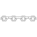 Cometic Gasket Cometic Ford Windsor V8 .043in Copper Exhaust Manifold Gasket Set C5153