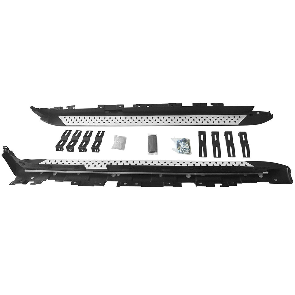 2011-2017 BMW X3 F25 Black Silver 2PCS Running Boards Side Step Bars
