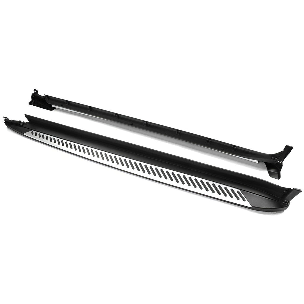 2018-2024 BMW X3 G01 Black Silver Running Boards Side Step Bars Pair