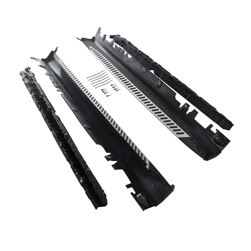 2014-2018 BMW X5 F15 OEM Style Silver Black Running Boards Aluminium