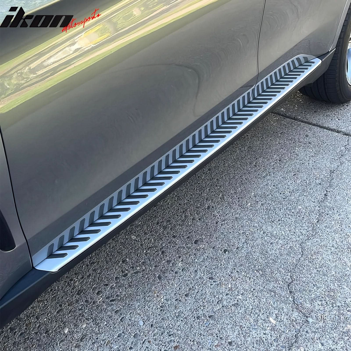2015-2019 BMW X6 F16 Black & Silver 2PCS Running Boards Side Step Bars