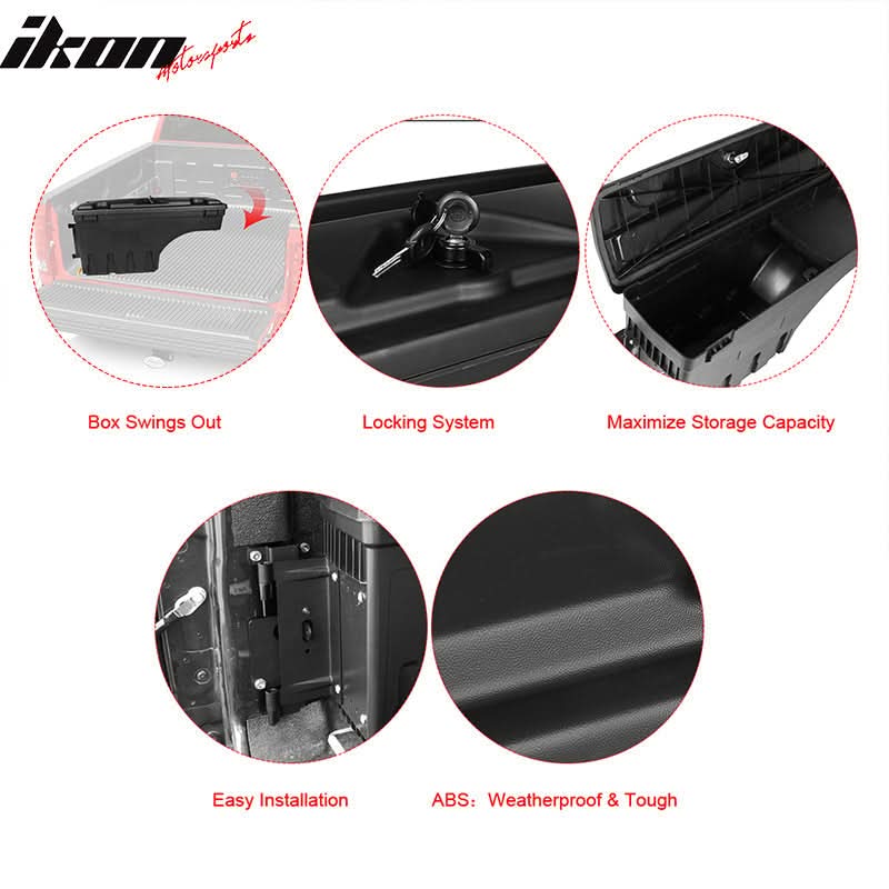 2002-2018 Ram 1500 2500 3500 Truck Bed Storage Box Driver Side ABS