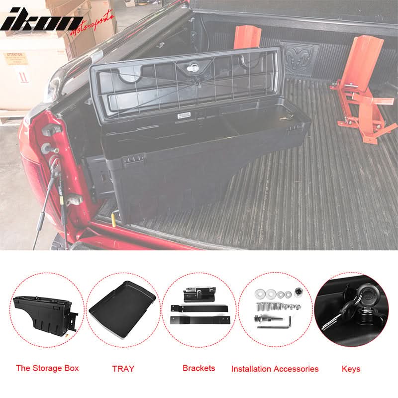 2007-2019 Toyota Tundra Black Truck Bed Storage Box Driver Side ABS