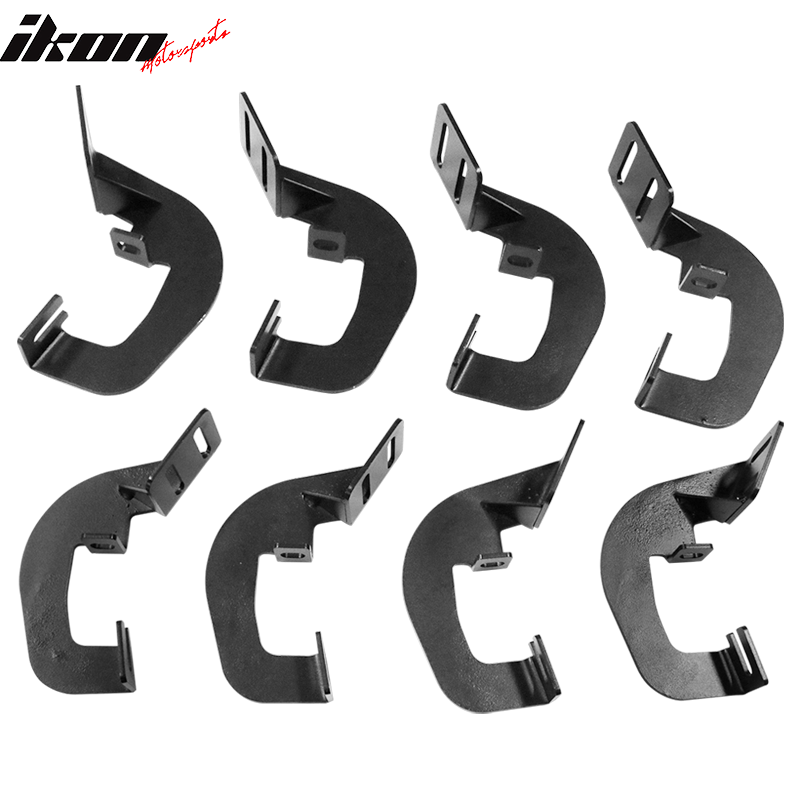 2007-2018 Chevy Silverado Crew Cab BZ Style Black Running Boards