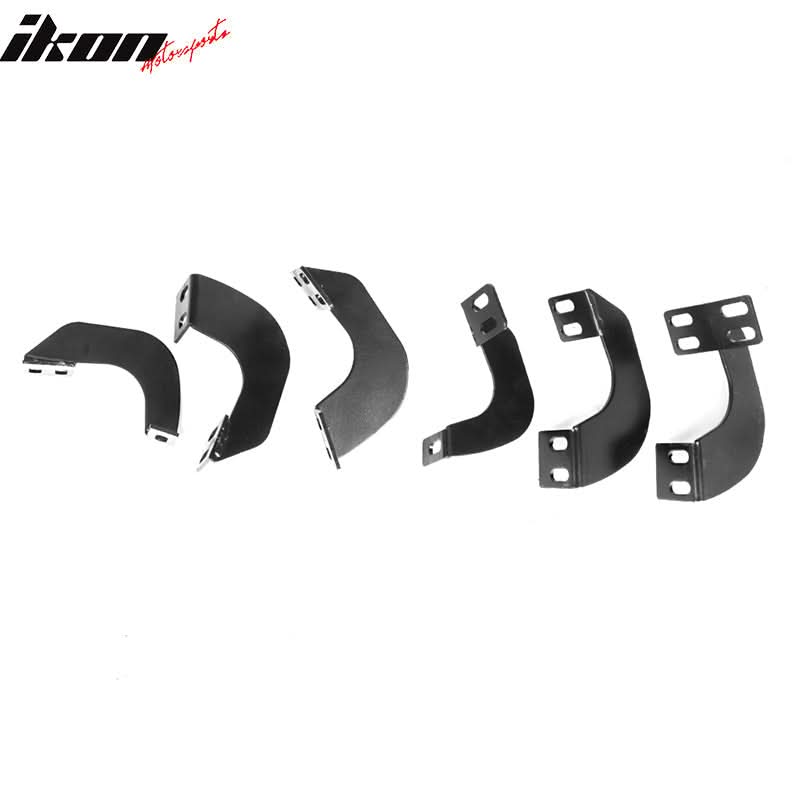2005-2022 Toyota Tacoma Double Cab IKON V1 Black Running Boards Steel