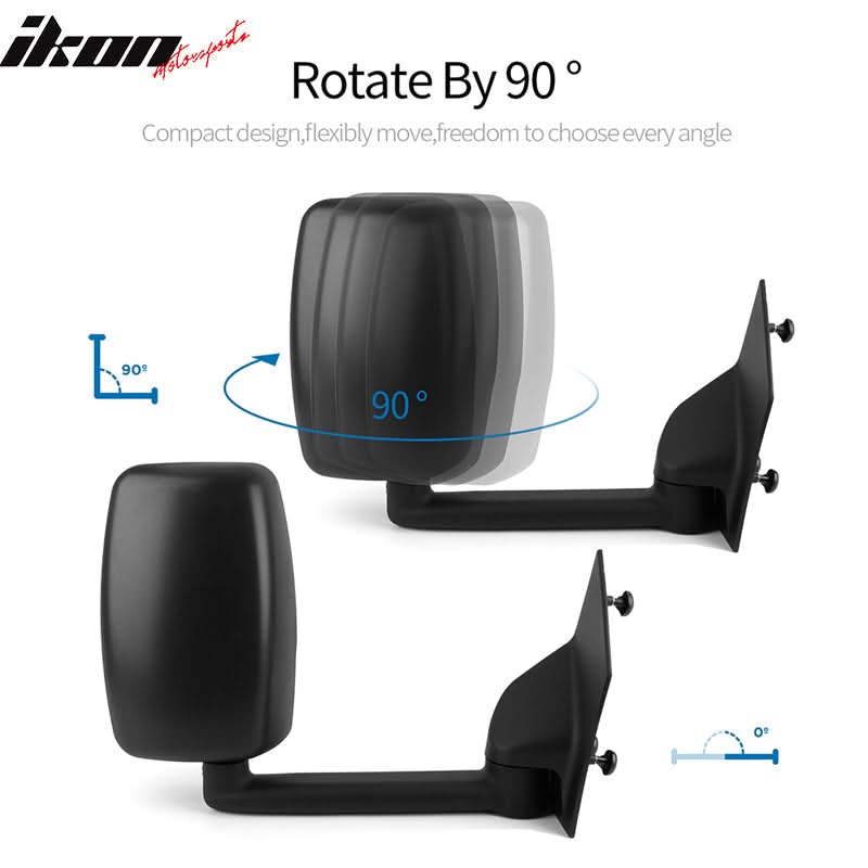 2003-2017Â Chevy Express GMC Savana Side View Towing Mirror Textured