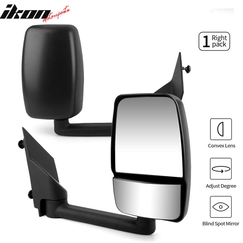 2003-2017Â Chevy Express GMC Savana Side View Towing Mirror Textured