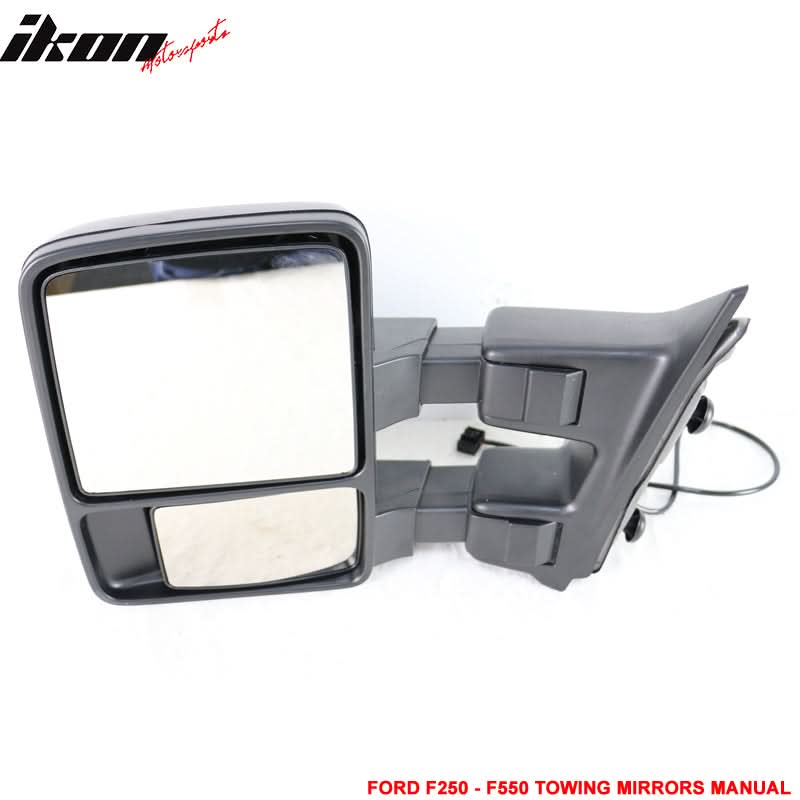1999-2015 Ford F250 F550 Tow Towing Mirrors Manual Pair