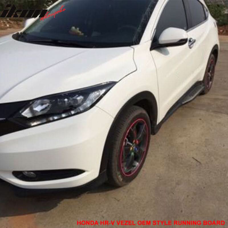 2014-2018 Honda Vezel HRV OE Style Black Running Boards Aluminum ABS