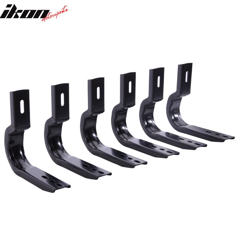 Fits 07-14 GMC Sierra 1500 Double Cab Gray Running Board+Brackets