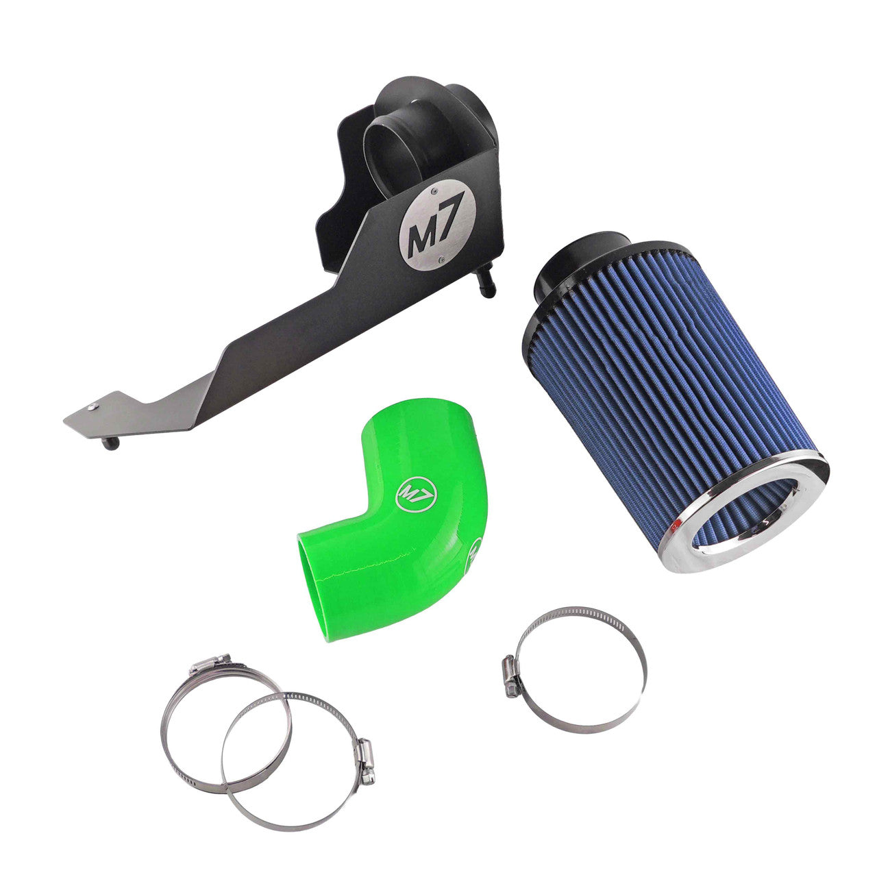 M7 Speed MAXX-FLO (TM) Air Intake System | R55S-R61S | 2007-2016 | Blue Pleated Filter - Green Elbow