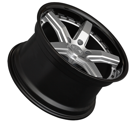 XXR 569 Wheel Silver / Gloss Black Lip 18x10 +20 5x4.5