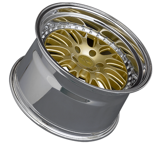 XXR 570 Wheel Hyper Gold / Platinum Lip 18x8.5 +35 5x112