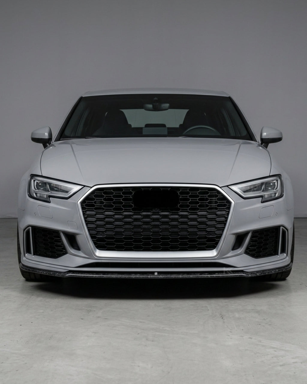 2017–2019 Audi RS3 8V Sedan Front Bumper Lip – Forged Carbon Fiber