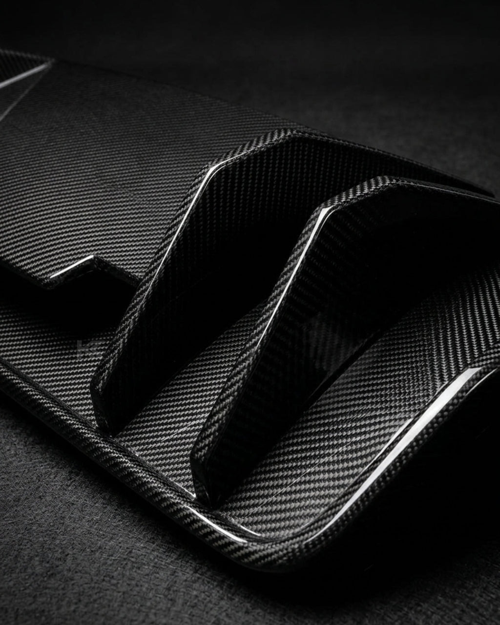 2016–2018 Audi R8 V10 & V10 Plus Coupe Custom Style Rear Bumper Lip Diffuser – Dry Carbon Fiber