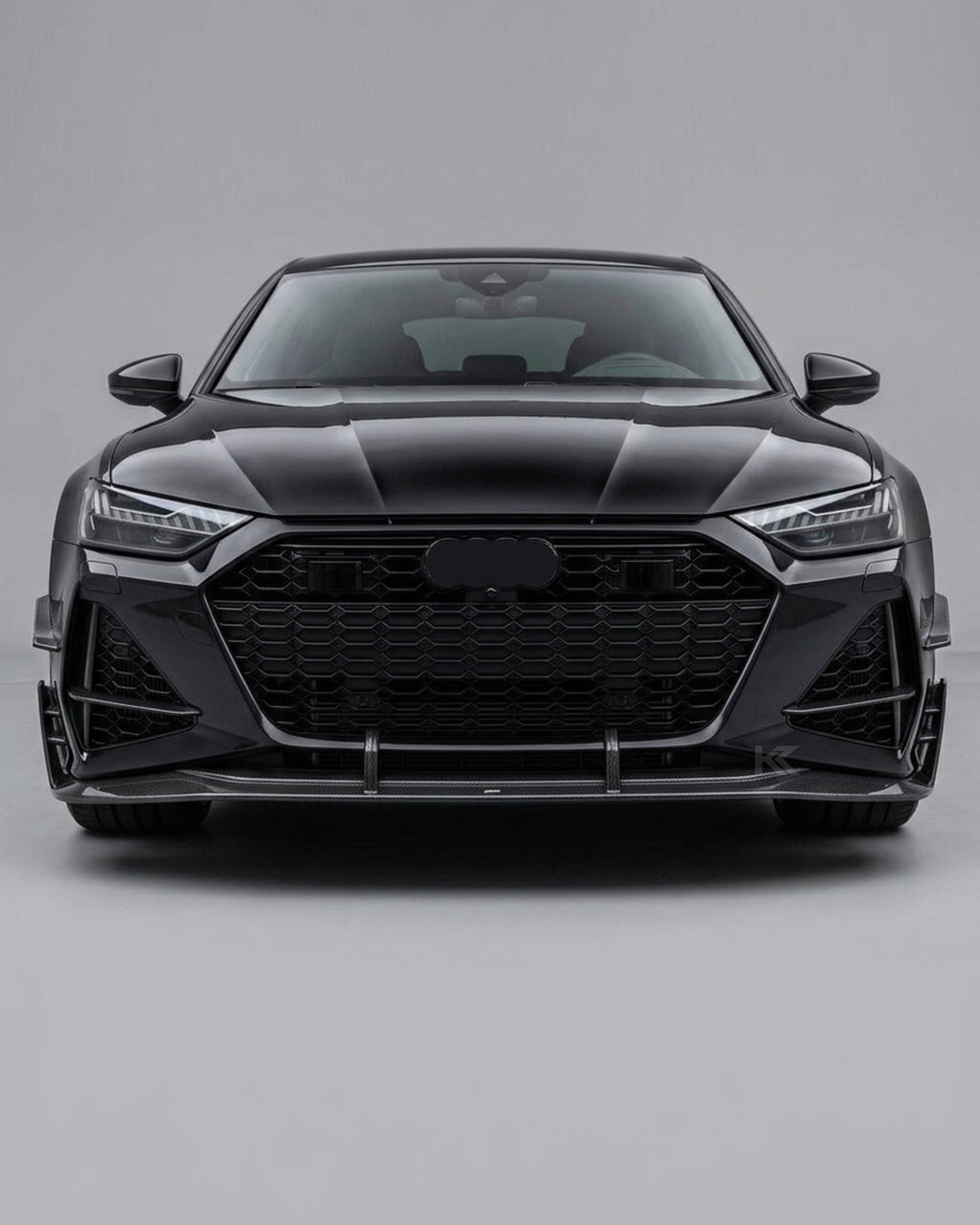 2020–2021 Audi RS7 C8 Sportback Front Bumper Diffuser Lip Set – Pre-Preg Dry Carbon Fiber