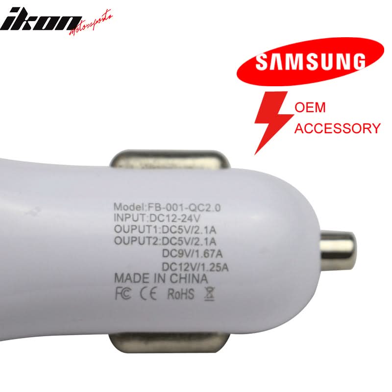 Samsung Galaxy S6 Edge Adaptive Fast Charging Car Charger Dual USB