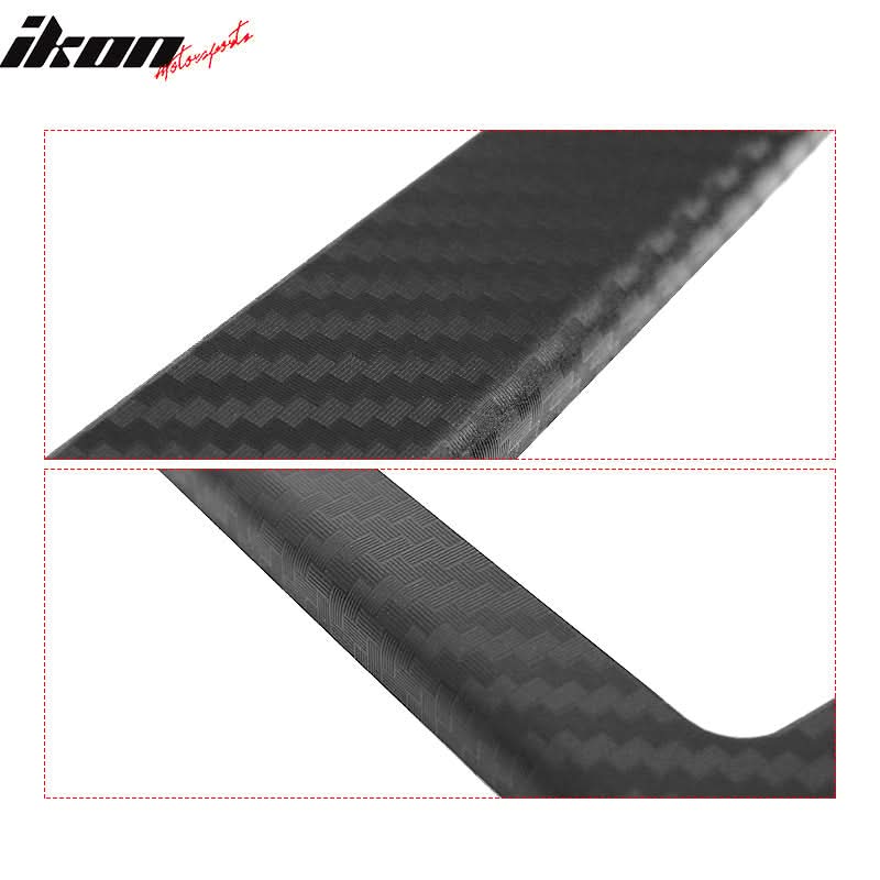 Universal 2PCS License Plate Frame Holder Bracket PP Carbon Texture