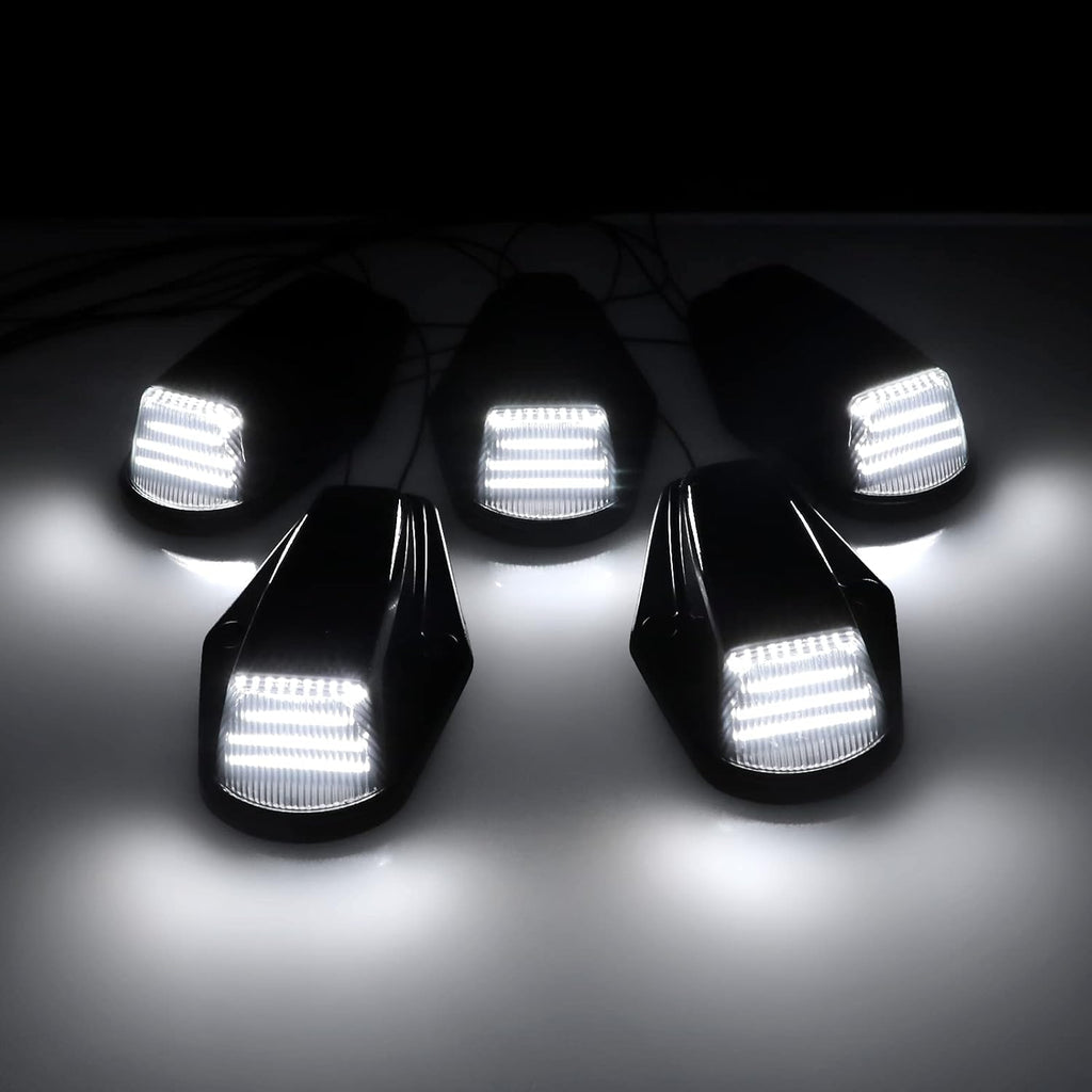 1984-1998 Ford F250 Super Duty Clear Smoked White Amber LED Roof Cab Lights