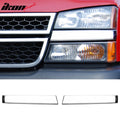 2007 Chevy Silverado Classic Headlight Bezels Chrome Stainless Steel