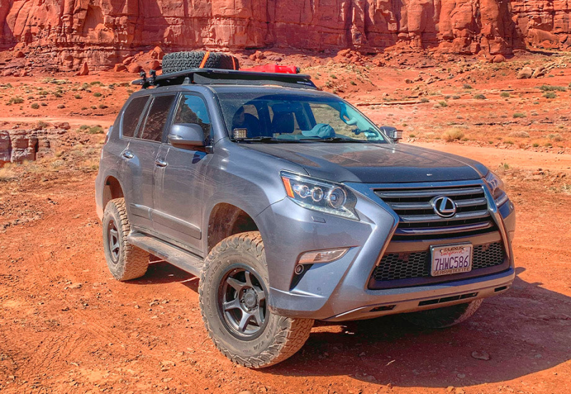 Cali Raised LED Cali Raised 10-22 Lexus GX 460 Low Profile LED Ditch Light Brackets Kit - 2 3.5 In Round Cannon Pod CR2904