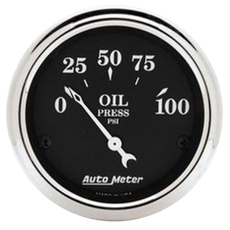 Autometer Old Tyme Black 5 Piece Kit (MPH/FUEL/OILP/WTMP/BAT) 55-59 Chevy Truck Direct-Fit Dash Kit 7036-OTB