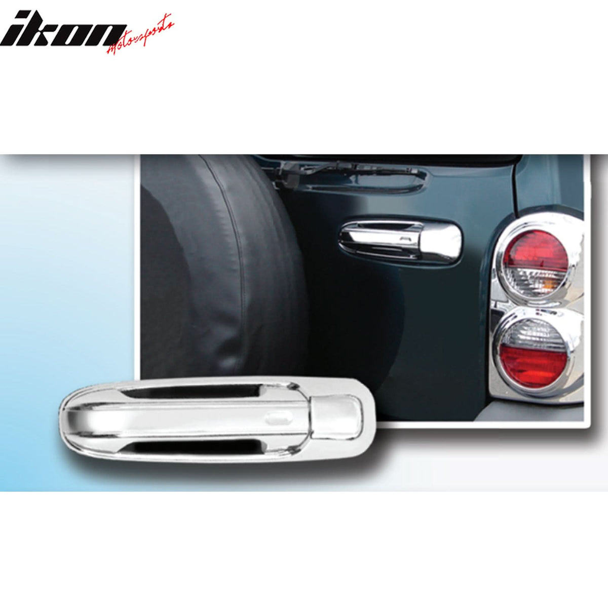 2002-2007 Jeep Liberty Chrome Outside Rear Door Handle Cover Trim ABS