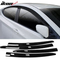 2011-2016 Hyundai Elantra Dark Smoke Window Visors Rain Sun Guard ABS