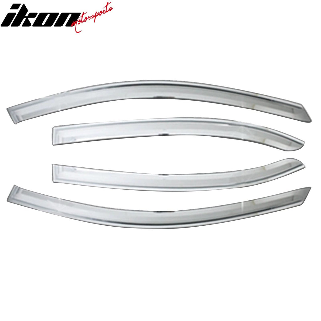2006-2010 Hyundai Sonata Tape-On Chrome 4PCS Window Visors Guards ABS