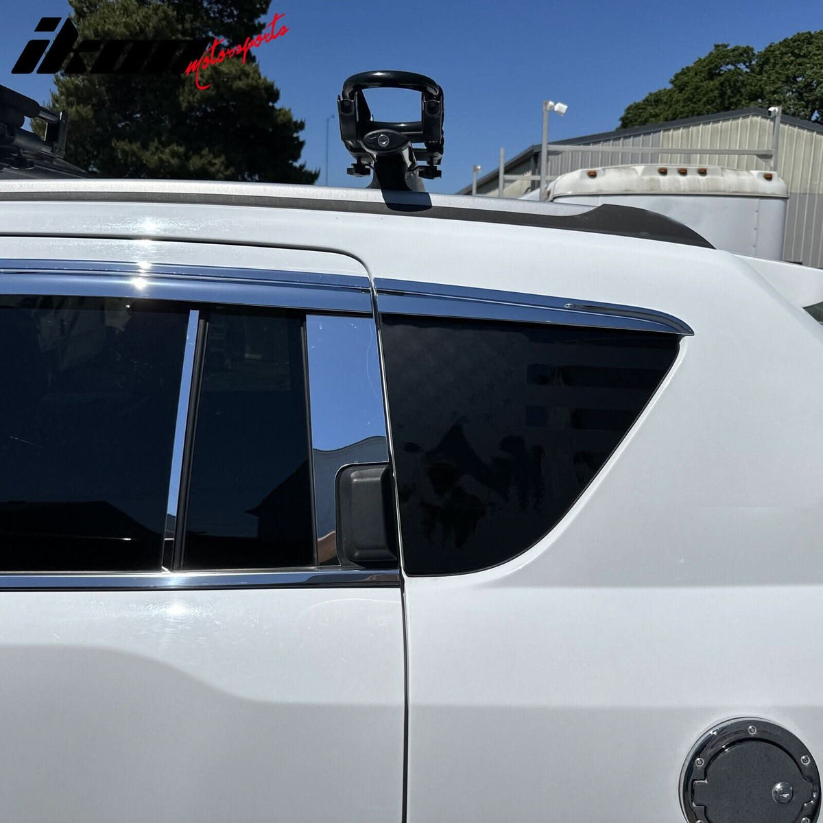 2007-2017 Jeep Compass Window Visor ABS Chrome Sun Rain Guard 6PC Vent