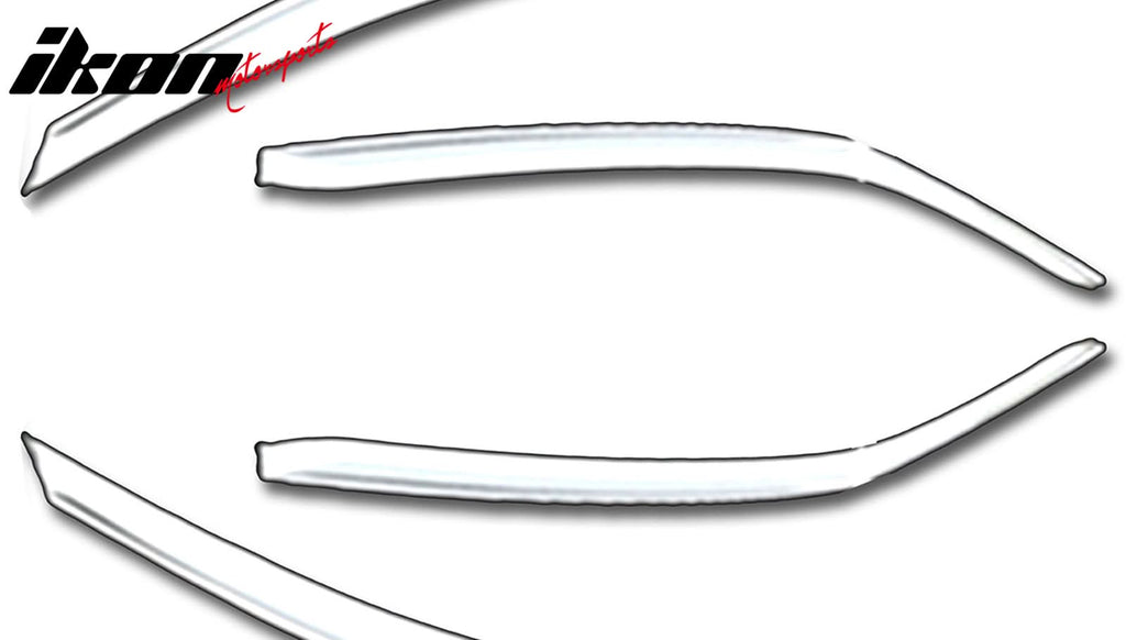 2009-2013 Kia Forte All Models Chrome ABS Window Visors Tape On 4PCS