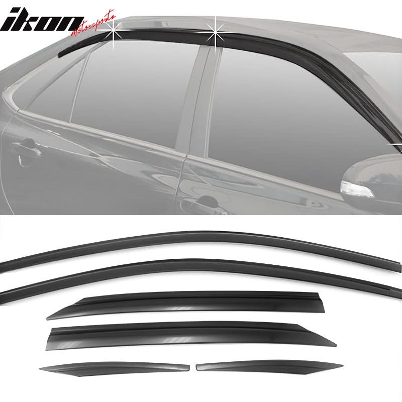 2015-2017 Toyota Camry Dark Smoke Window Visors Rain Sun Guard ABS