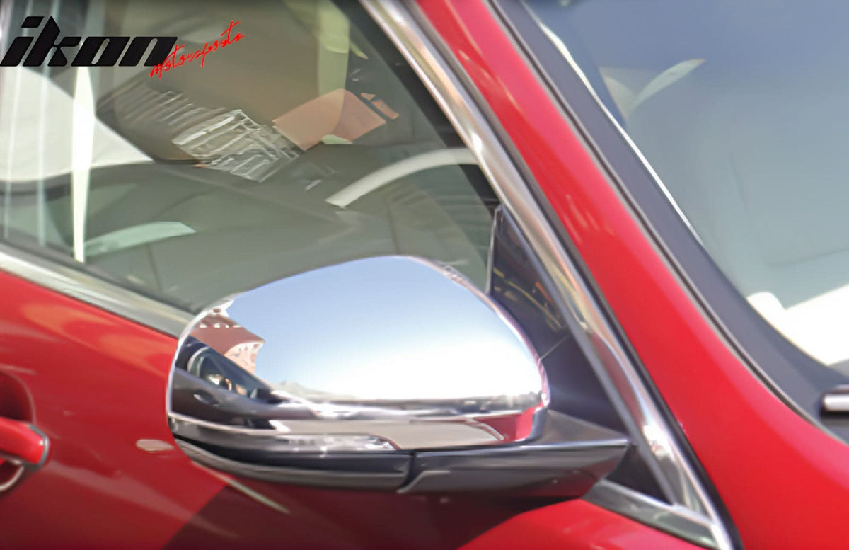 2010-2014 Jaguar XK-Series Rear Side View Mirror Covers Chrome ABS