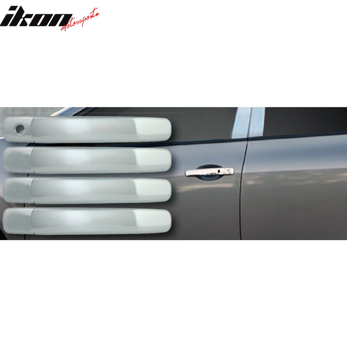 2008-2013 Nissan Rogue 4PC Door Handle Cover W/1-Keyhole W/2-Smart-Key