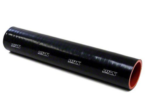 HPS 3-1/8" ID, 1 Foot Length, Silicone Straight Coupler Tube Hose, High Temp 4-ply Reinforced, Black, 80mm ID